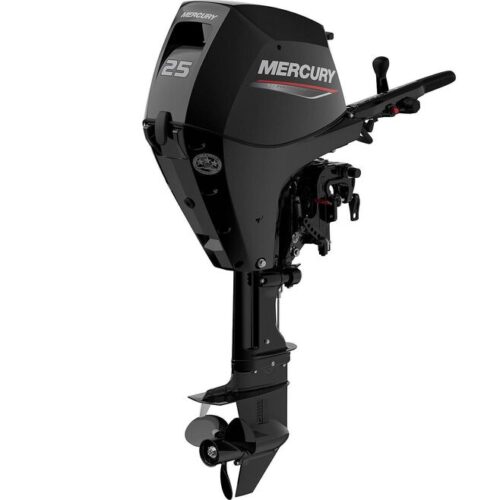 Mercury 25hp EFI Tiller FourStroke Outboard Motor – 15″ Shaft, Manual Tilt/Trim, Electric Start